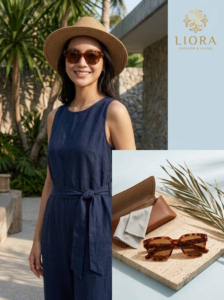 LIORA Handcrafted Bio-Acetate Polarized Sunglasses (Bangkok Designer Vintage Resort Eyewear)