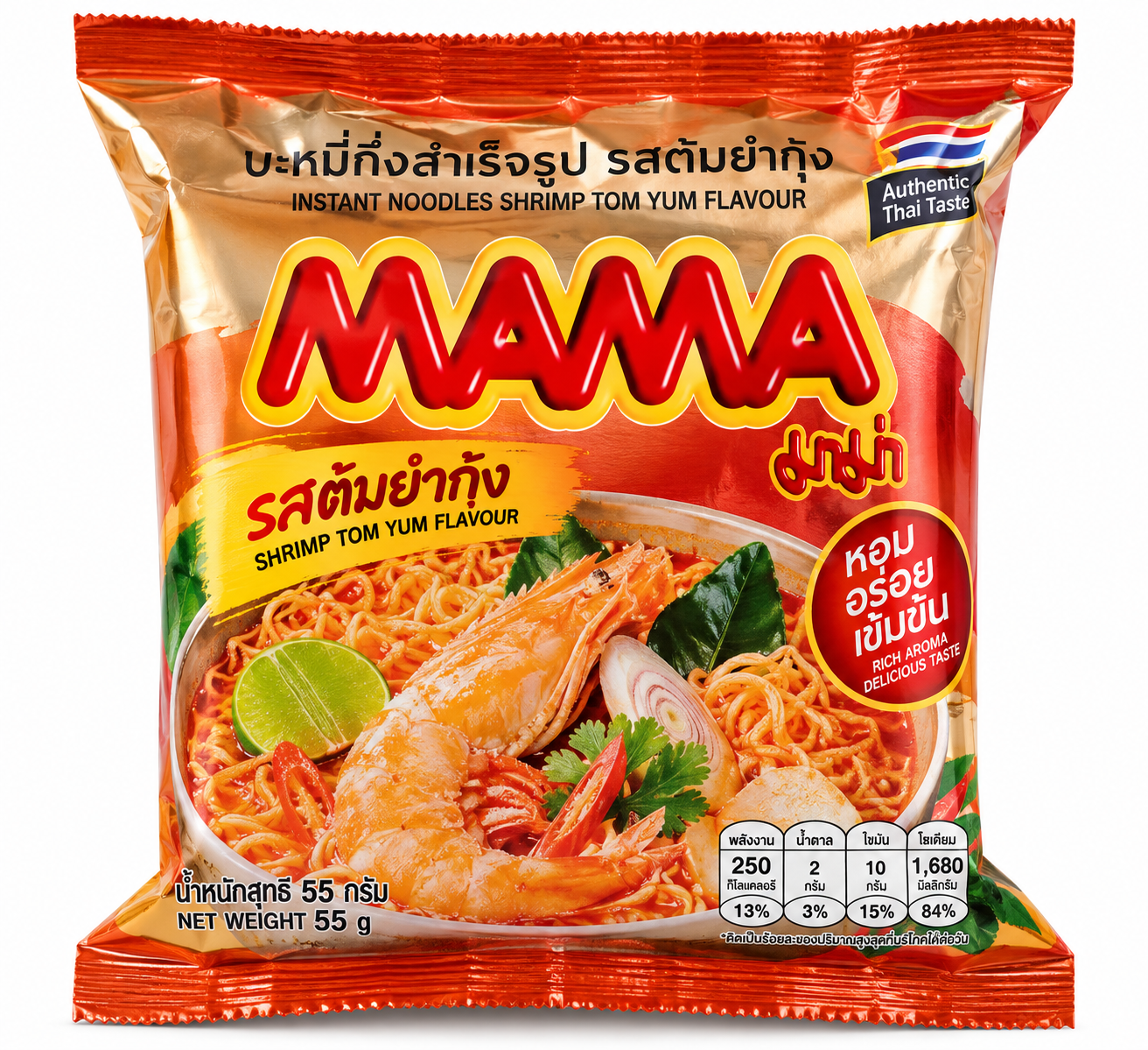MAMA Instant Noodles Shrimp Tom Yum Flavour – 55g