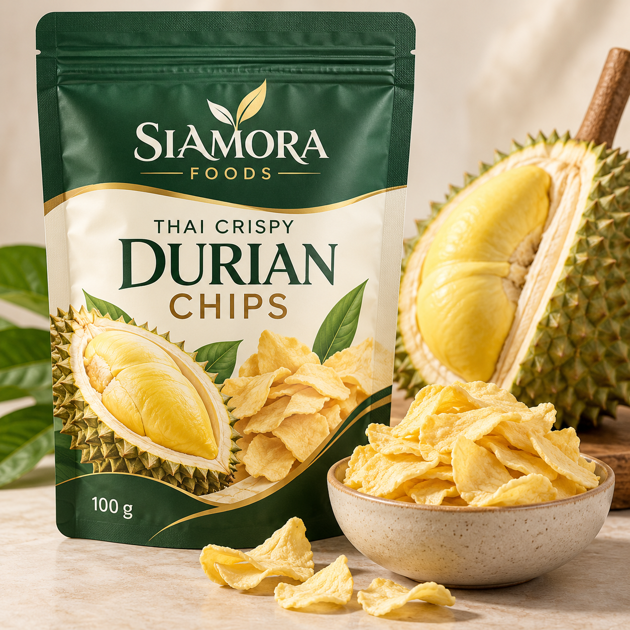 Thai Crispy Durian Chips – 100g