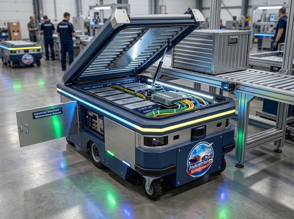 Industrial Heavy-Duty Autonomous Mobile Robot (AMR) & AGV Pallet Lifter IS-AMR-1500