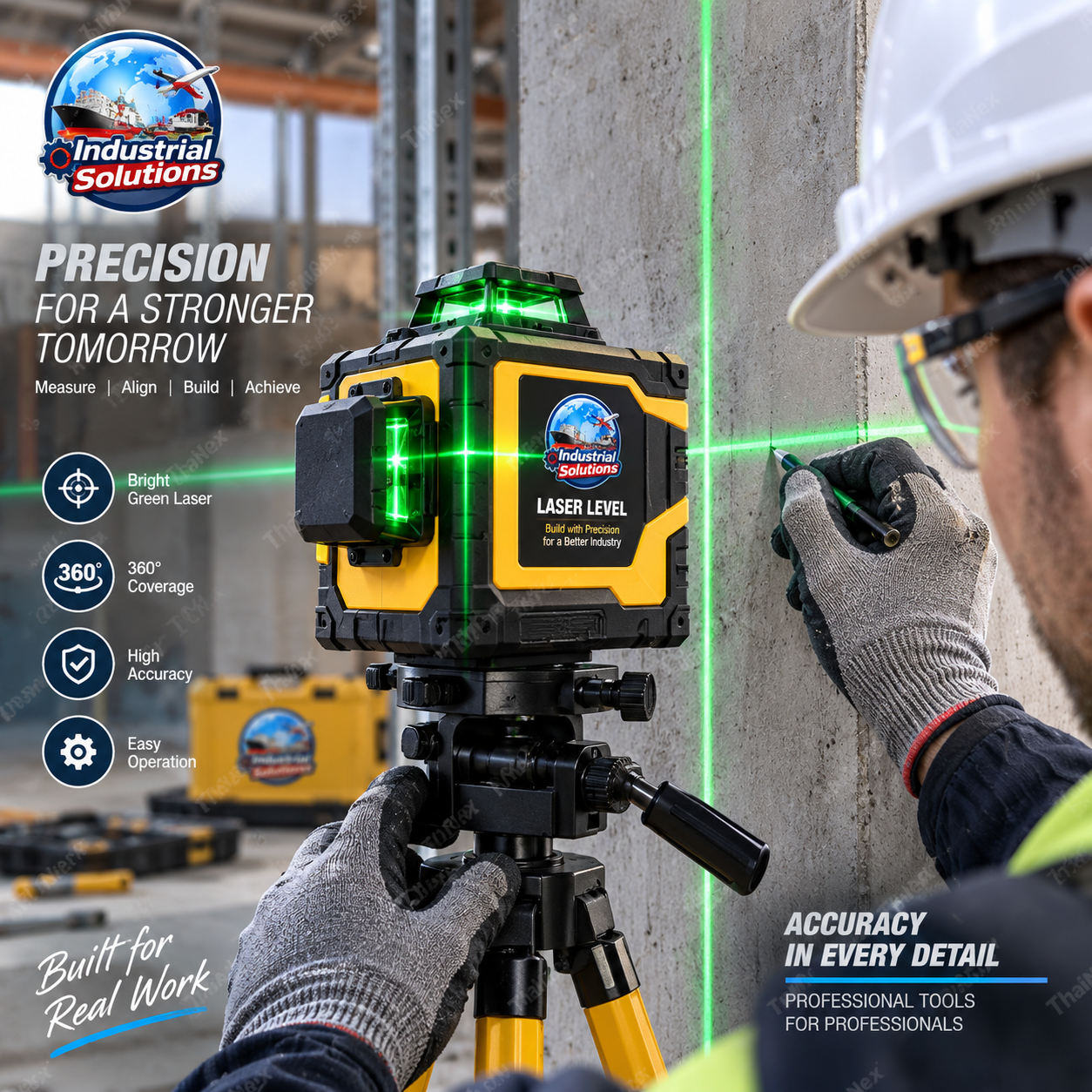 Professional 360° Green Laser Level