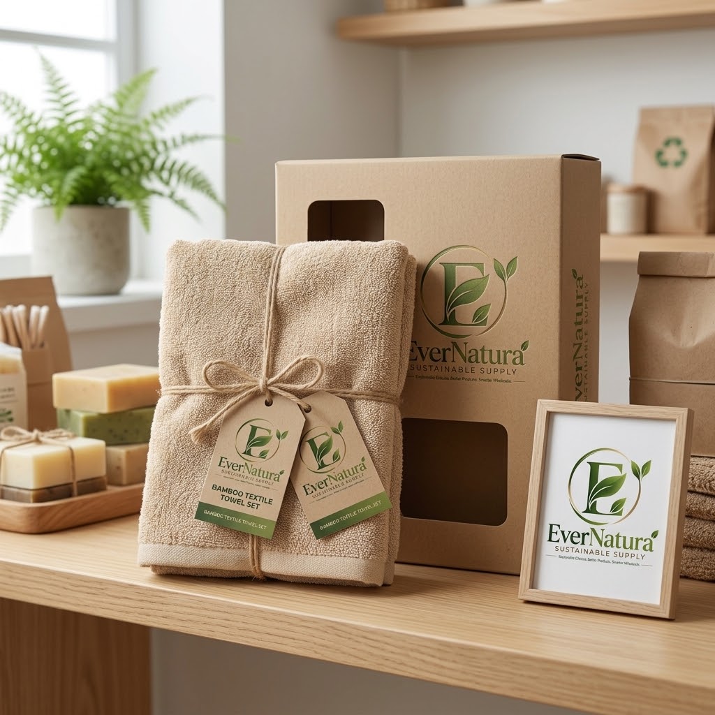 Eco-Friendly Bamboo Fiber Towel Set (EverNatura)