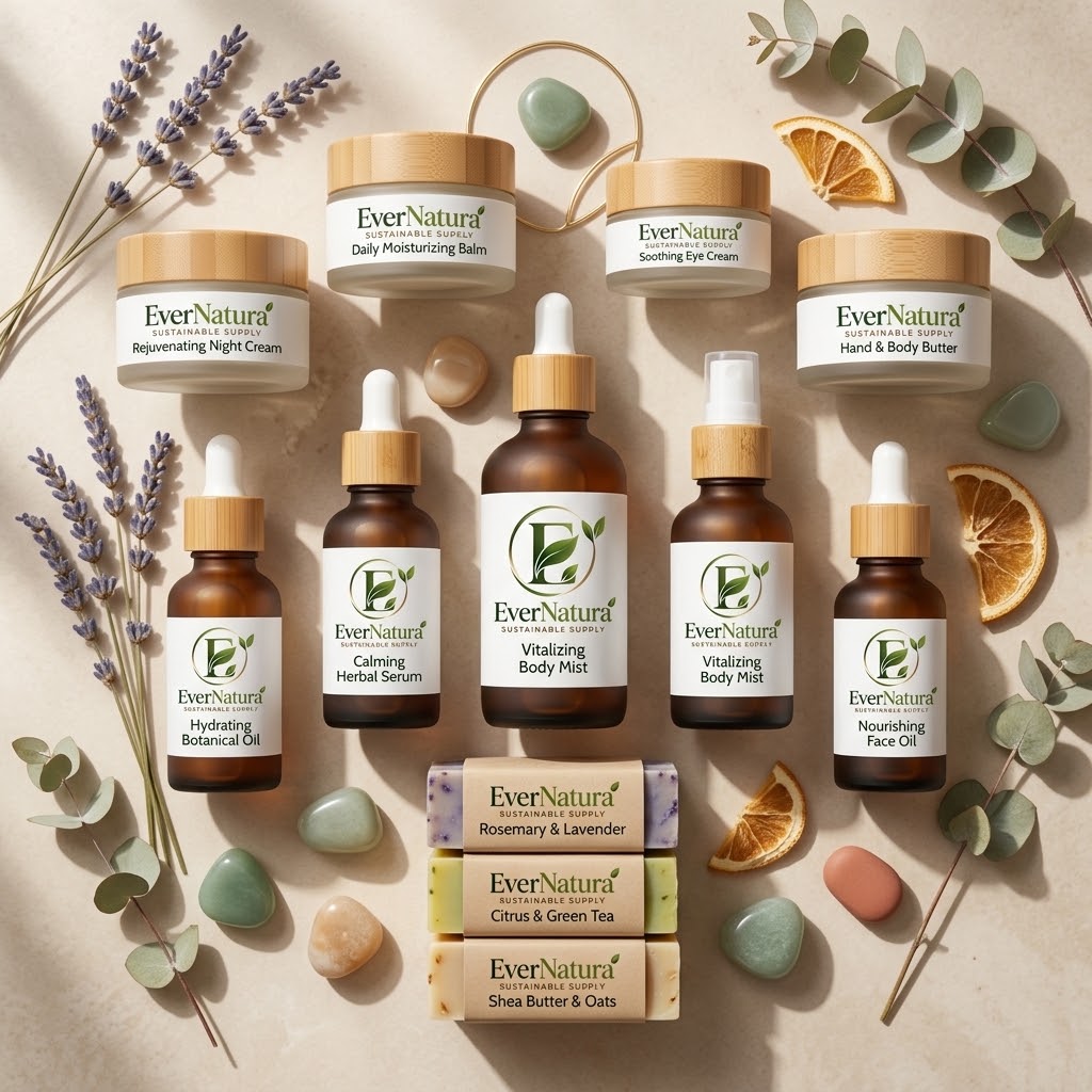 EverNatura Organic Botanical Skincare & Body Care Set