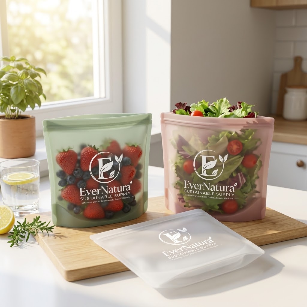 EverNatura Reusable Platinum Silicone Food Storage Bags