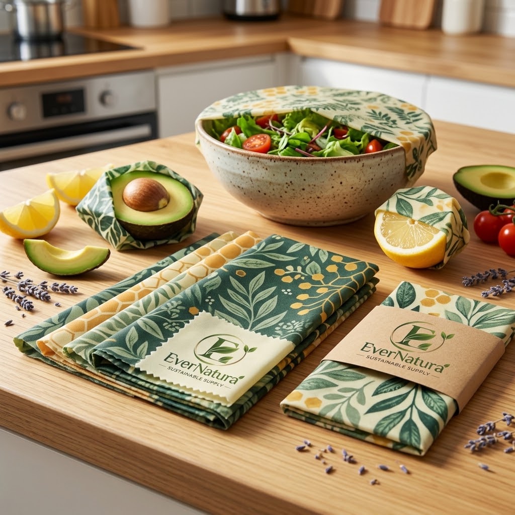 Reusable Organic Beeswax Food Wraps Set