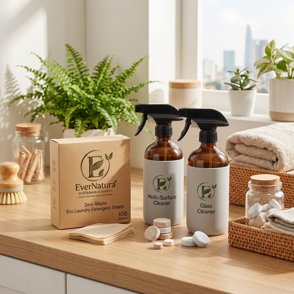 Zero-Waste Dissolving Eco Laundry Detergent Sheets