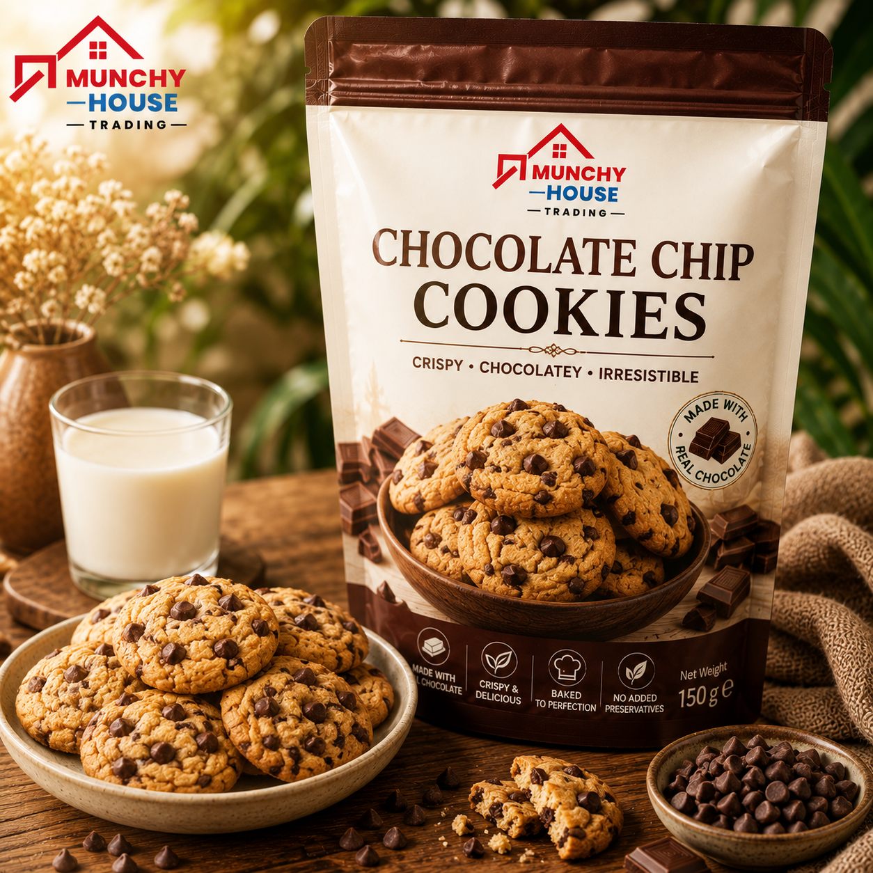 Munchy House Trading Premium Chocolate Chip Cookies