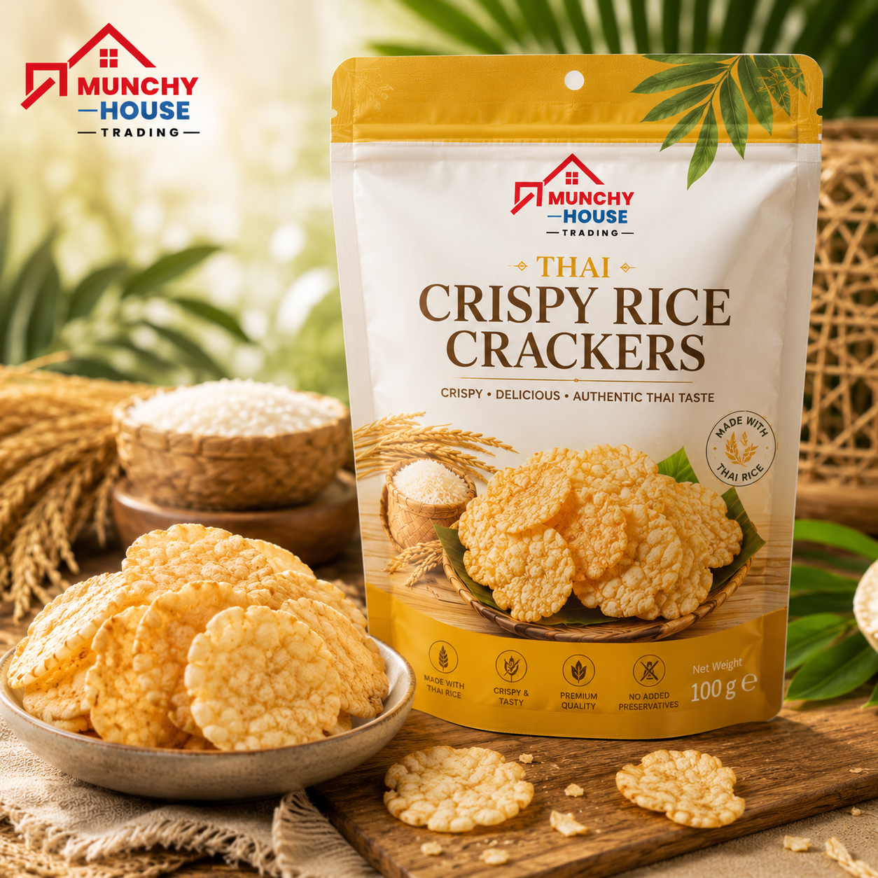 Munchy House Thai Crispy Rice Crackers