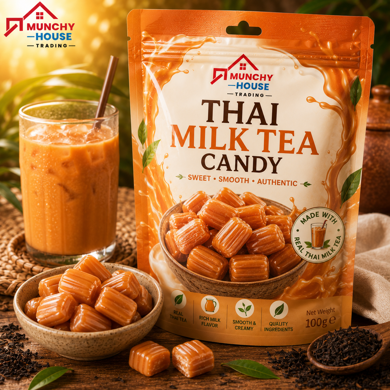 Munchy House Trading Premium Thai Milk Tea Candy