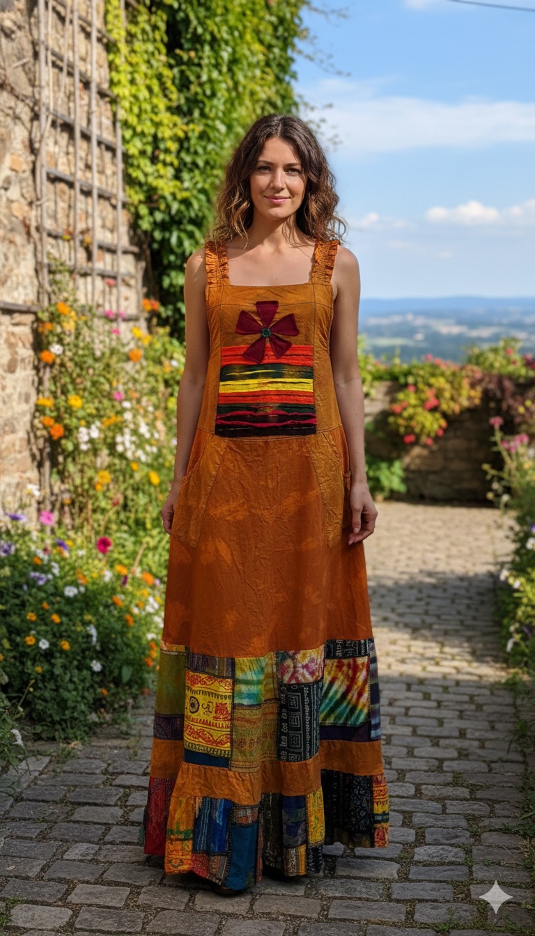 Amber Patchwork Maxi Dress