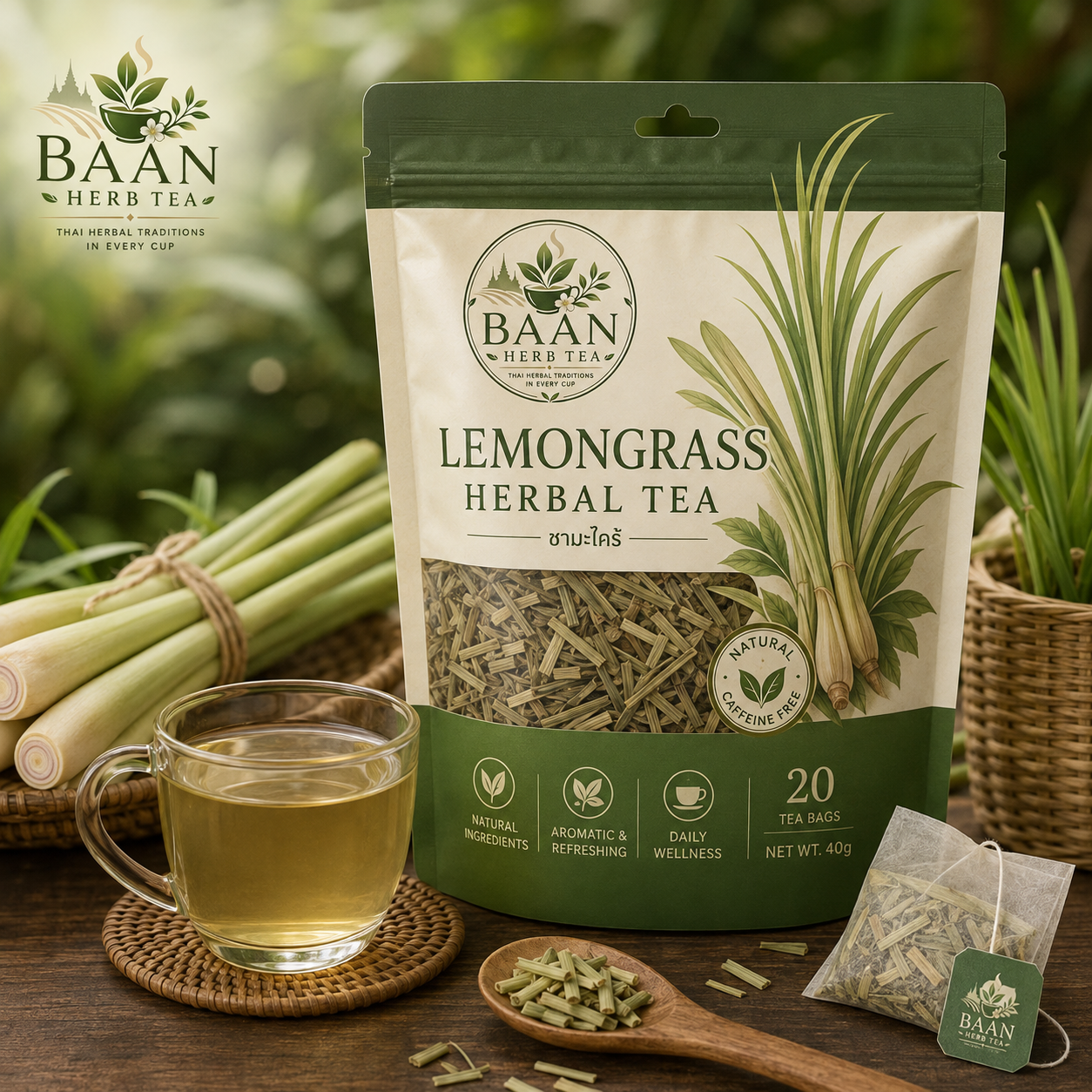 Lemongrass Herbal Tea – Natural Thai Lemongrass Infusion