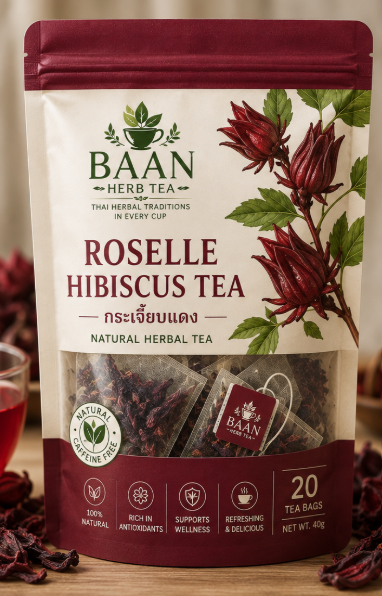 Roselle Hibiscus Herbal Tea – Natural Thai Floral Infusion