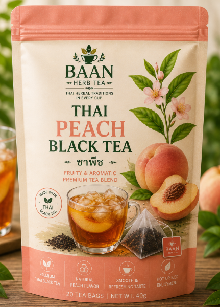 Thai Peach Black Tea – Fruity & Aromatic Premium Tea Blend