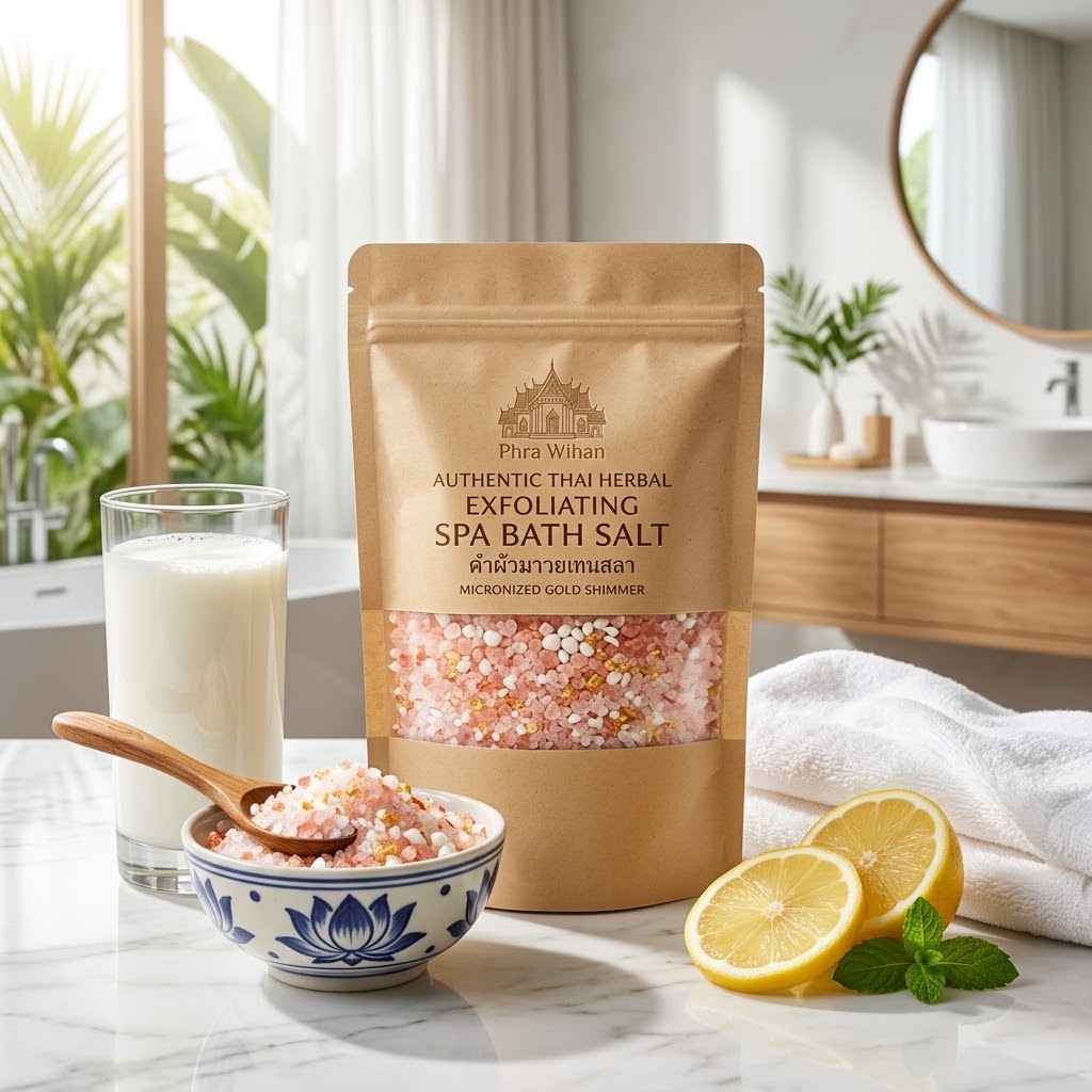 Authentic Thai Exfoliating Spa Milk Salt Body Brightening Scrub (350g)