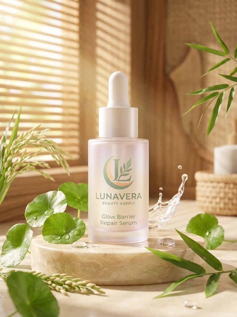 Lunavera Glow Barrier Repair Serum - Brightening Niacinamide & Centella Soothing Essence 30ml