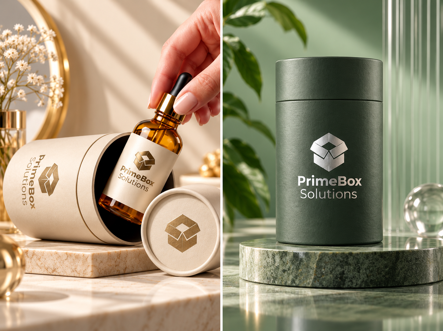 Custom Luxury Cylinder Cardboard Paper Tube Packaging with Foil Stamping