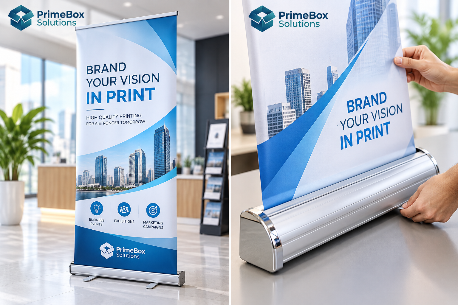 Custom Printed Retractable Roll-Up Banner Stand