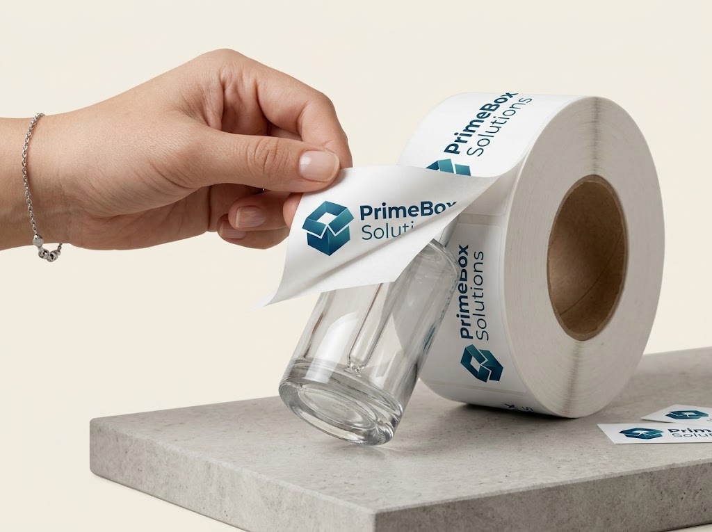 Custom Printed Waterproof Roll Labels & Foil Stamping Adhesive Packaging Stickers