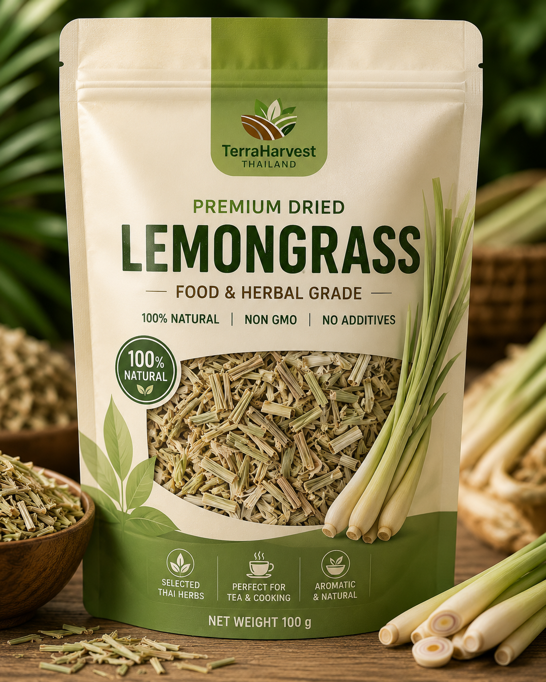 Premium Dried Thai Lemongrass – Food & Herbal Grade