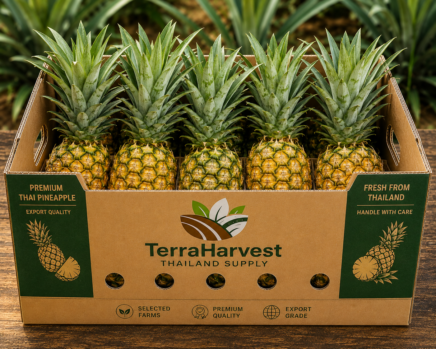 Premium Fresh Thai Golden Pineapple – Export Grade
