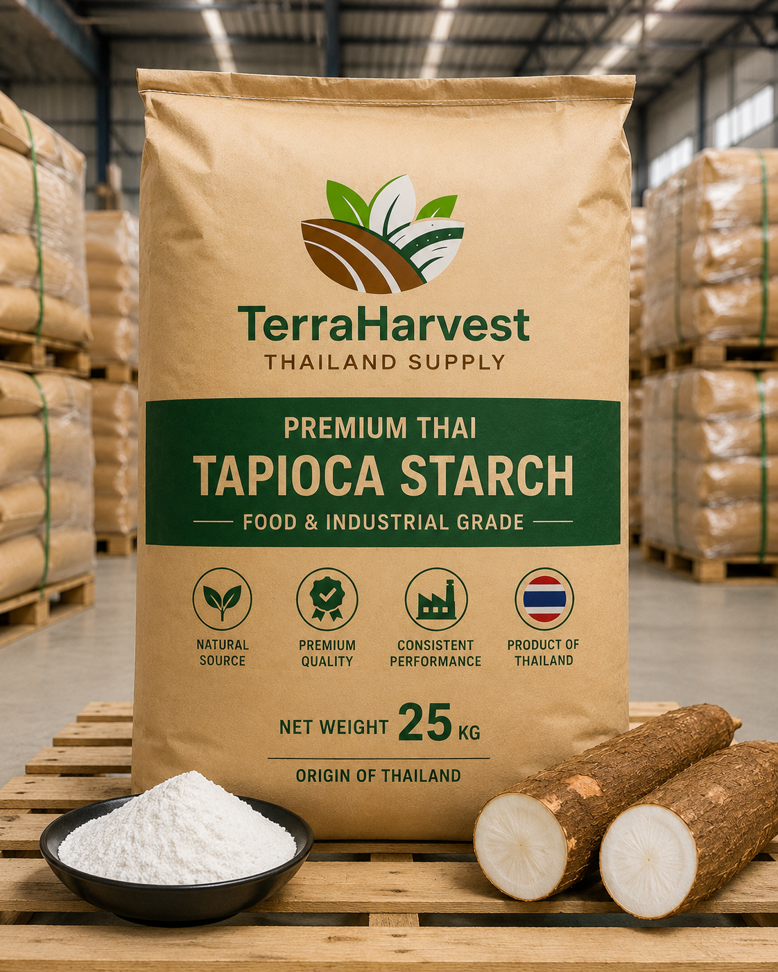 Premium Thai Native Tapioca Starch – Food & Industrial Grade