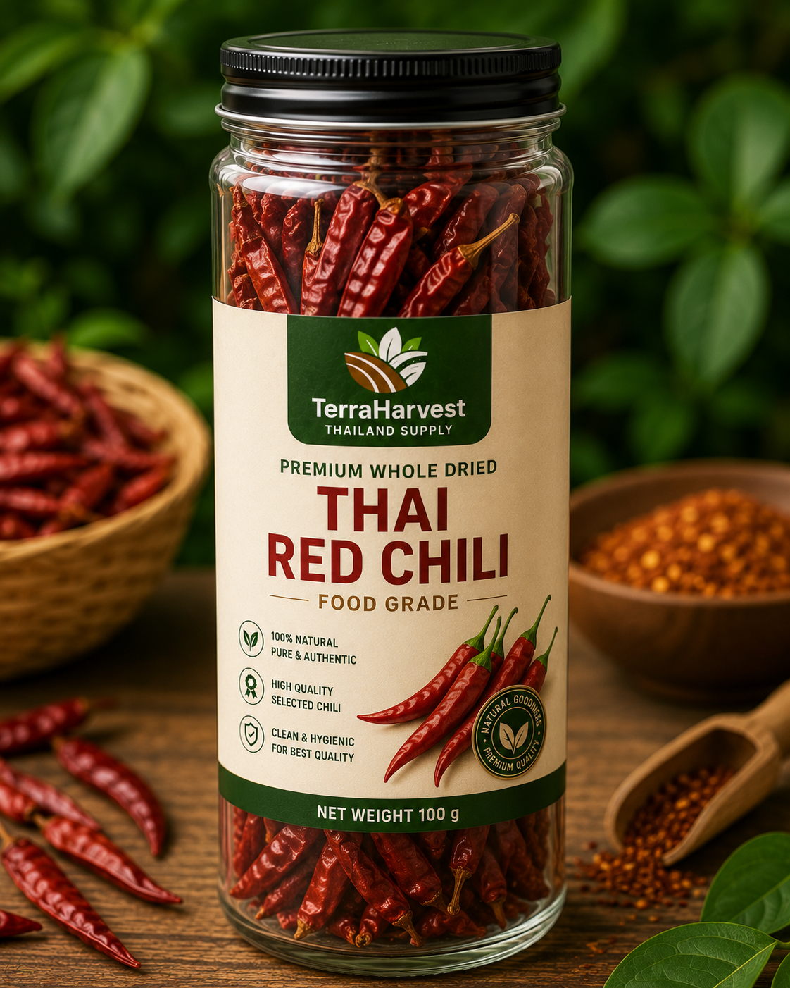 Premium Whole Dried Thai Red Chili – Food Grade