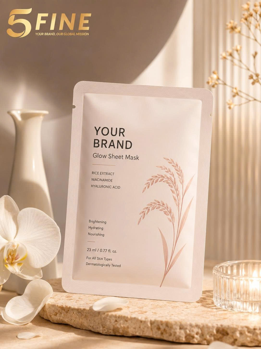 OEM Glow Sheet Mask – Brightening, Hydrating & Nourishing Facial Mask