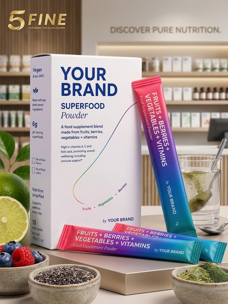 OEM Superfood Powder – Custom Private Label Fruits, Berries & Vegetable Supplement