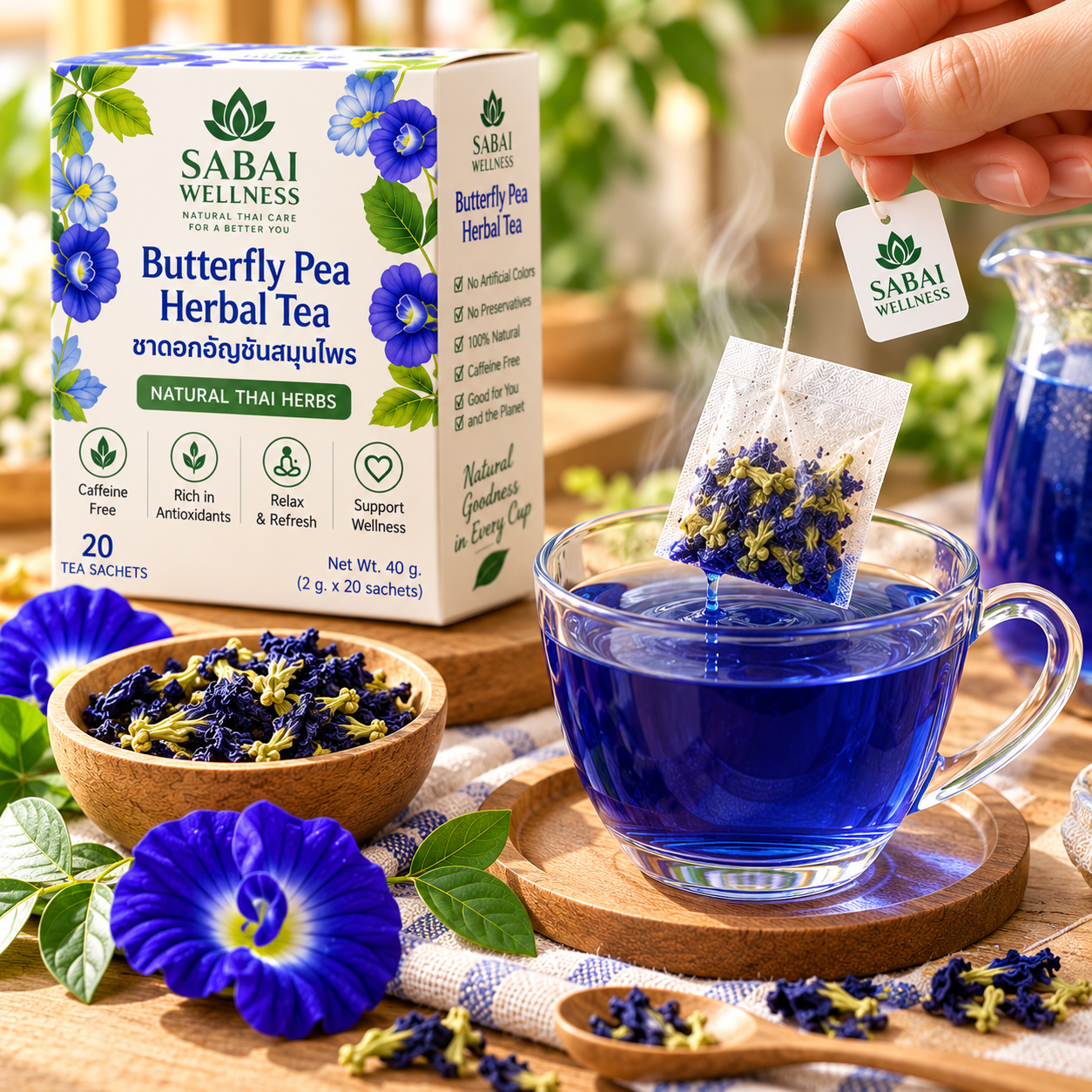 SABAI WELLNESS Butterfly Pea Herbal Tea