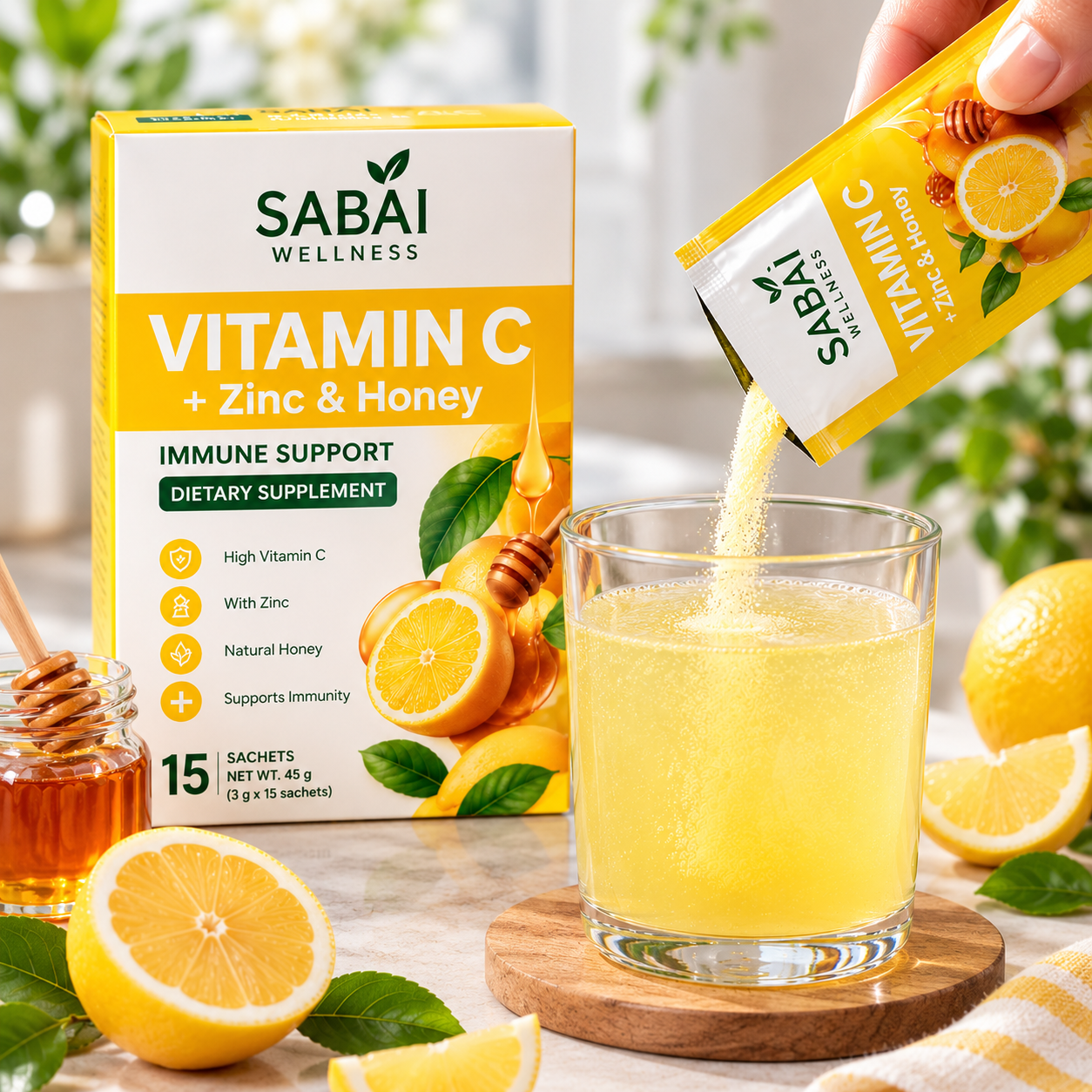 SABAI WELLNESS Vitamin C + Zinc & Honey