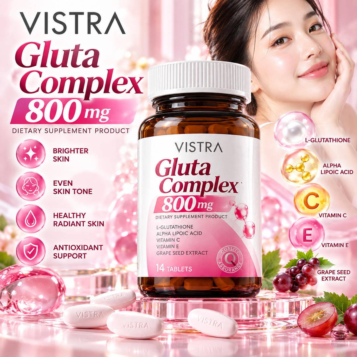 VISTRA Gluta Complex 800 PLUS Rice Extract