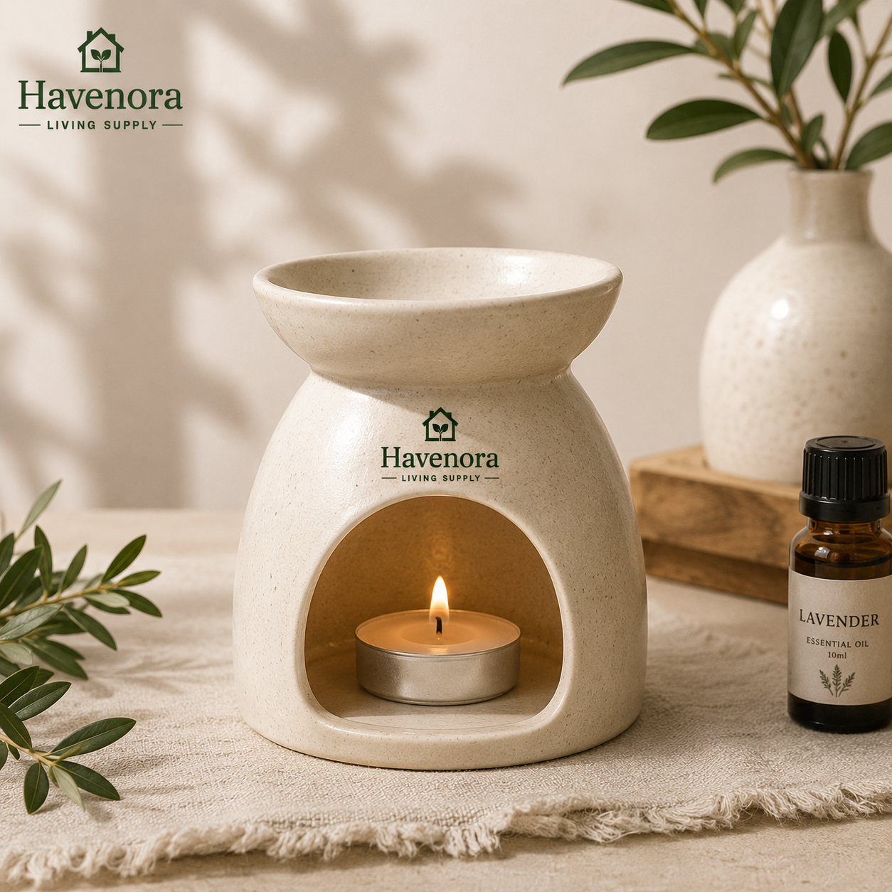 Minimalist Ceramic Essential Oil & Aroma Burner