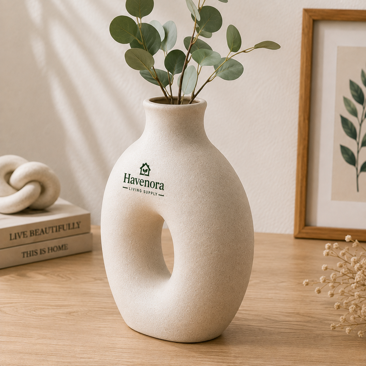 Minimalist Textured Ceramic Decorative Vase
