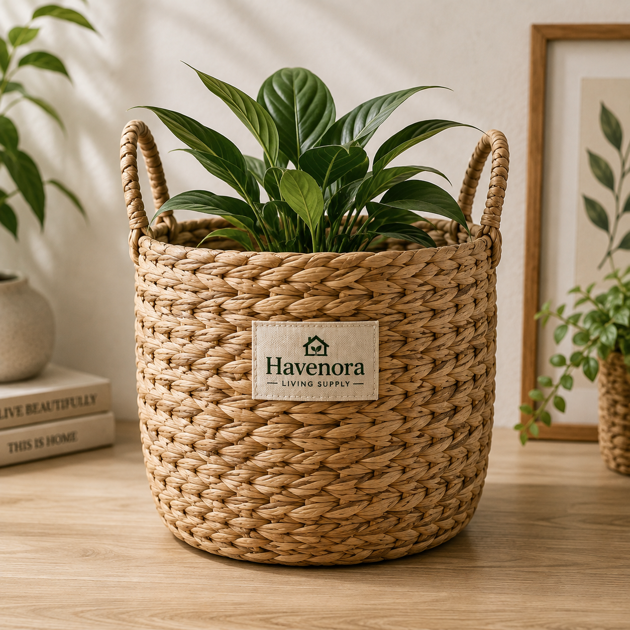 Natural Woven Seagrass Planter Basket